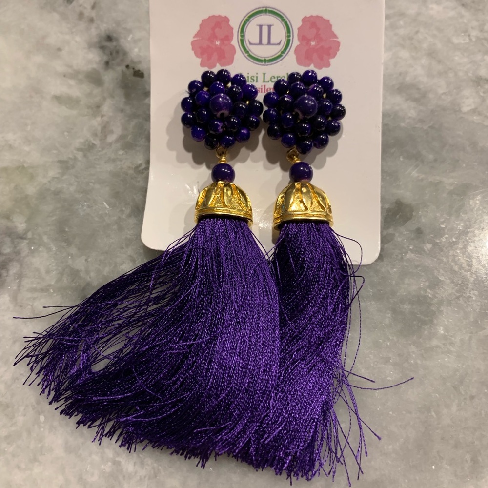 Lisi Lerch blue tassel earring